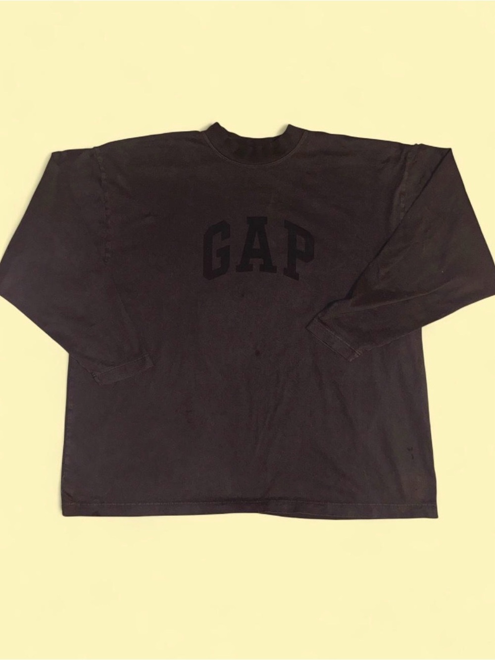 YZY GAP engineered by Balenciaga Black Long Sleeve Logo Pullover